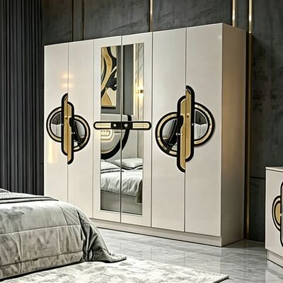 Chine en gros Pas cher Ensemble de meubles de chambre à coucher turcs En bois cadre de luxe King Size Lit Double plein Ensemble de chambre à coucher moderne de luxe