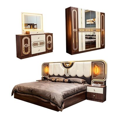Classic Royal Turkish Complete Bedroom Sets king Size Bed Master Room Wooden Frame Cheap Luxury Modern Bedroom Furniture Set