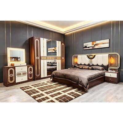 Classic Royal Turkish Complete Bedroom Sets king Size Bed Master Room Wooden Frame Cheap Luxury Modern Bedroom Furniture Set