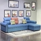 couverture fonctionnelle sectionnelle bleue de 1.9m Sofa Bed With Chaise Fabric