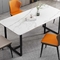 La table de salle à manger carrée d'ardoise a placé dossier d'OEM d'ODM de meubles le grand