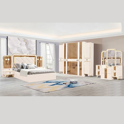 Lit en bois solide de Cabrini Villia avec le Roi en bois Size Bedroom Set de forces de défense principale de tiroirs