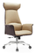 Chaise ergonomique en cuir de bureau de Brown d'exécutif scandinave de style