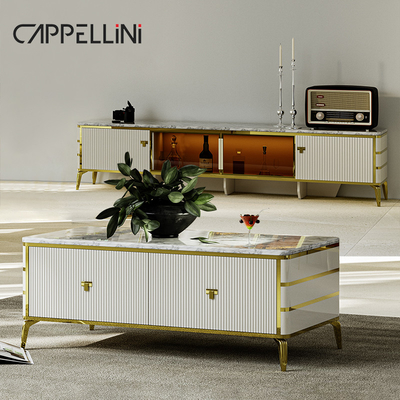 Conception nordique Tableau de centre en bois blanc de luxe Meubles pour la maison Pas cher Grand salon Table à café moderne en bois