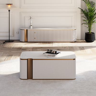 Armoire de télévision en bois moderne de luxe et table basse meubles de maison salle de séjour étagère de télévision en bois